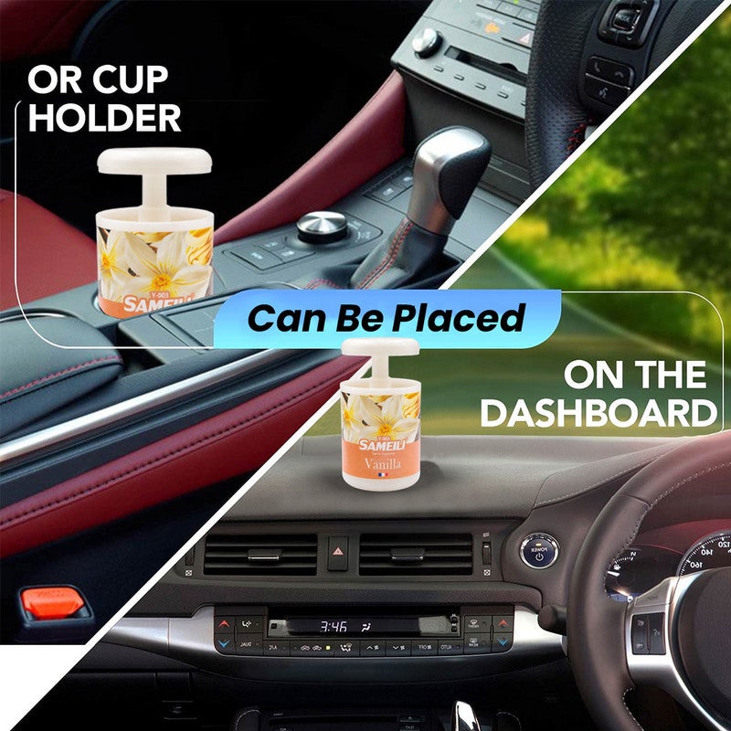 ساميلي معطر جو جل Y-003 - عطر يدوم طويلاً للسيارة والمنزل، يوضع في حامل الأكواب وعلى لوحة القيادة، مزيل للروائح الكريهة، معطر جو للسيارة والمكتب وغرفة النوم وغرفة المعيشة (فانيليا) - Image 3